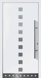 hormann front entrance door style 866 with stainless steel squares